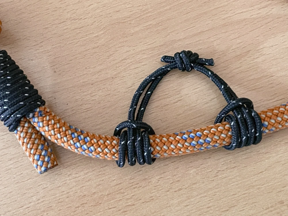 Vodítko Oranžové zkracovací z lana 6m