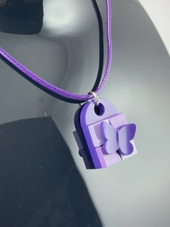 LEGO Náhrdelník Fialový motýl