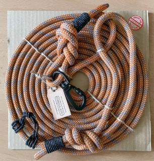 Vodítko Oranžové zkracovací z lana 6m